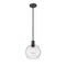 Z-Lite Margo 1 Light Pendant, Matte Black And Clear Seedy 7501P10-MB - alternate 4